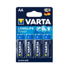 Baterii alcaline varta longlife power aa, set 4 bucati