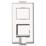 Priza internet Matix SAM5979C5EE, RJ45 cat. 5E, incastrata, modulara - 1 m, alba