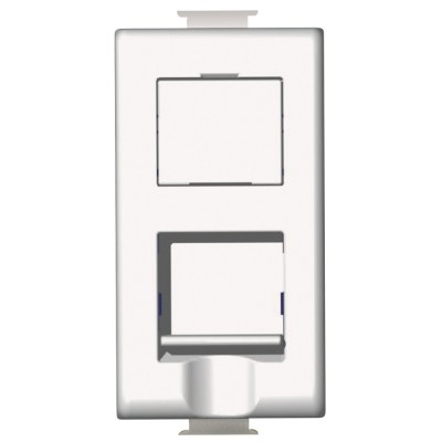 Priza internet Matix SAM5979C5EE, RJ45 cat. 5E, incastrata, modulara - 1 m, alba foto