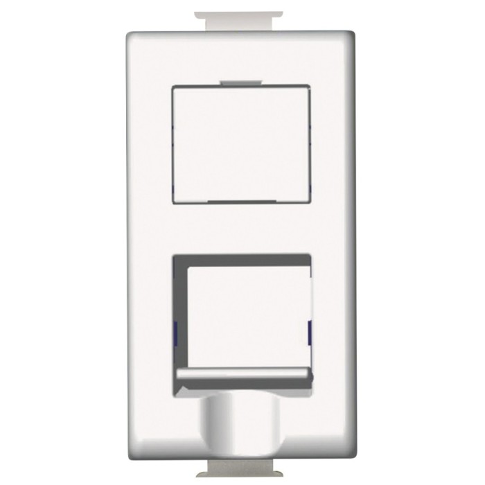 Priza internet Matix SAM5979C5EE, RJ45 cat. 5E, incastrata, modulara - 1 m, alba