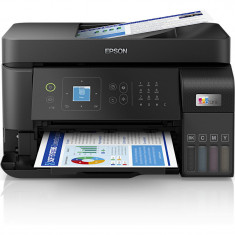 Multifunctional inkjet color CISS Epson L5590, (Print, Copy, Scan, Fax) dimensiune A4, 4 culori, viteza max 15ppm alb-negru, 8ppm color, rezolutie 120