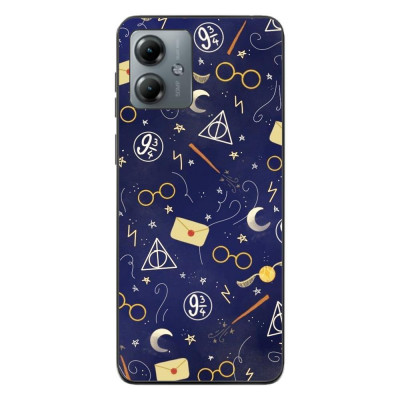 Husa compatibila cu Motorola Moto G14 Silicon Gel Tpu Model Harry Potter Pattern Symbols foto