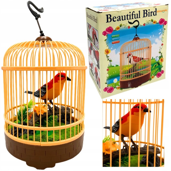 FIGURINA INTERACTIVĂ CU PĂSĂRI C&Acirc;NTĂTOARE RĂSPUNDE LA SUNETUL APLAUDELOR