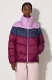 Columbia geacă Puffect Color Block Jkt femei, culoarea bordo, de iarnă 1955101