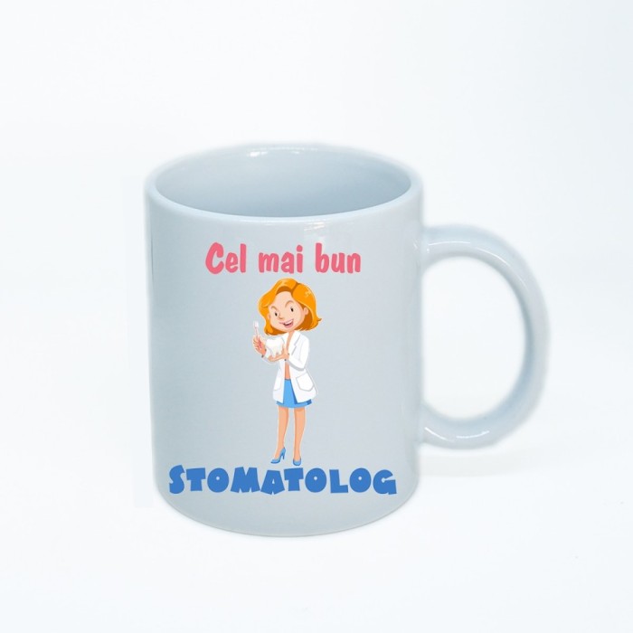 Cana alba personalizata stomatolog, INOVATIX&reg;. 330ml