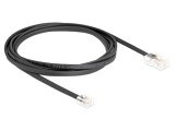 Cablu Telefon DELOCK 2m Negru RJ11 la RJ45 30AWG 88036