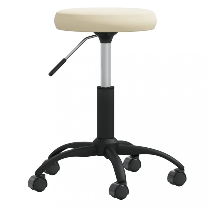 vidaXL Taburet de masaj, crem, catifea 3085737