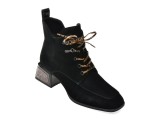 Ghete EPICA negre, 5R360, din piele intoarsa