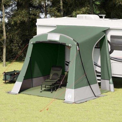 vidaXL Cort cu acoperiș Verde și Negru 285 x 255 x 245 cm Poliester 42001077 foto