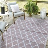 Covor Exterior Modern Bej Maro 180x120cm &ndash; Design Zig-Zag, CMCLASS