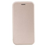 Husa Flip Samsung Galaxy A5 2017, Piele Eco, Inchidere Magnetica, Auriu