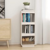 VidaXL Bibliotecă/Separator cameră, alb, 40x35x103 cm, lemn masiv pin