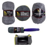 Set auto Kraftmann, pentru curatenie, microfibra, 9 piese