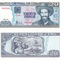 2006, 20 Pesos (P-122c) - Cuba - stare UNC