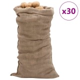 vidaXL Saci de iută, 30 buc., 65x135 cm, iută 100%, 220 g/m&sup2;