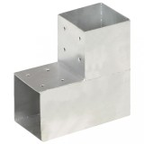 Conector de grinda, forma L, 101 x 101 mm, metal galvanizat GartenMobel Dekor, vidaXL