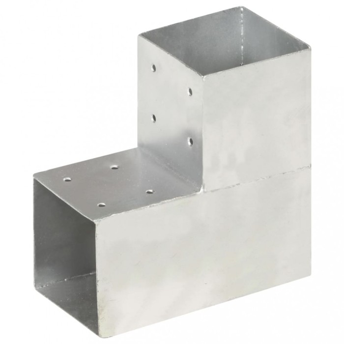 vidaXL Conector de grindă, formă L, 101 x 101 mm, metal galvanizat