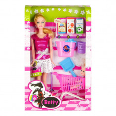 Set de joaca Papusa Betty Souper Market, 31 cm, accesorii incluse foto