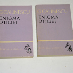 Enigma Otiliei - G. Calinescu - 2 vol. - Biblioteca scolarului