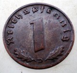 B.057 GERMANIA 1 REICHSPFENNIG 1938 D, Europa, Bronz