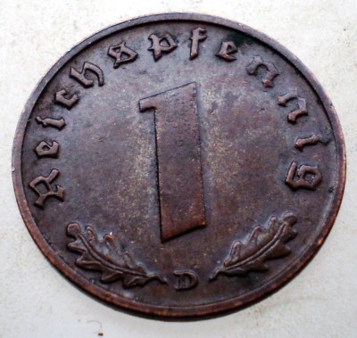 B.057 GERMANIA 1 REICHSPFENNIG 1938 D foto