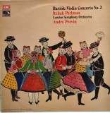 Bart&oacute;k, Itzhak Perlman, London Symphony Orchestra, Andr&eacute; Previn &lrm;&ndash; Violin Concerto No. 2 NM / VG+ vinil, LP, disc _ HMV , UK, 1974 _ clasica moderna