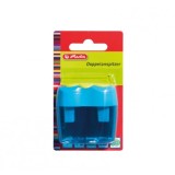 Ascutitoare dubla plastic bicolora Herlitz