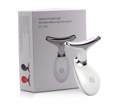 Dispozitiv facial smart, 3 in 1, multifunctional, eliminarea ridurilor, ingrijirea tenului, gatului, anti-imbatranire, EMS, incalzire, masaj, fotoni foto