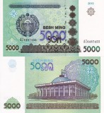 Uzbekistan 5000 Sum 2013 UNC Bancnota Asiatica - Colectie Numismatica