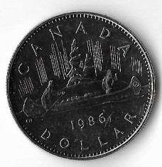 Moneda 1 dollar 1986 - Canada, UNC foto