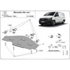 Scut metalic pentru sistemul Stop&amp;amp;Go Mercedes Vito W447 1.6Diesel 2x4 2014-prezent