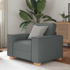 vidaXL Canapea fotoliu gri &icirc;nchis, 60 cm, material textil
