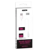 Cablu USB Type C 1m 2.4A alb SILVER EDITON V-TAC SKU-8486