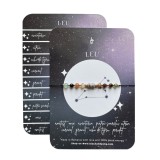 Bratara reglabila argintie Zodia Leu din 9 cristale naturale si otel inoxidabil