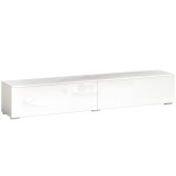 HOMCOM Dulap TV Suspendat 180 cm pentru TV p&acirc;nă la 75 Inch, Dulap Modern pentru Living cu Uși cu Deschidere prin Apăsare și Orificii pentru Cabluri, C