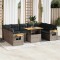 Gossi set mobilier de gradina cu perne, 10 piese, gri, poliratan