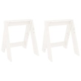 Cumpara ieftin Scaune, 2 buc., alb, 40x40x45 cm, lemn masiv de pin