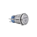 Buton cu Led din aluminiu 12V , 19mm Cod: TLB241 Automotive TrustedCars