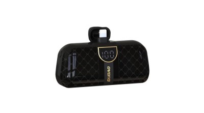 Dudao K20SL 5000 mAh mini powerbank &amp;icirc;n formă de pungă cu conector Lightning / USB-C - negru foto