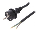 Cablu electric 3x1,5mm2 CEE 7/7 cu mufă SCHUKO gumă