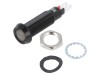 Lampă Control LED Verde MARL 24-28VDC, &Oslash;8.1mm Montaj, IP67, Carcasa Aluminiu Crom Negru, -40-75&deg;C
