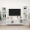 vidaXL Set de dulapuri TV, 4 piese, alb, lemn prelucrat