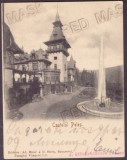 4519 - SINAIA, Peles Castle Litho ( 9/7 cm ) - old LILLIPUT postcard - used 1902, Circulata, Printata