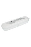 Cumpara ieftin Carcasă portabilă din plastic transparent pentru tac&acirc;muri, 23,6 x 7 x 4,15 cm