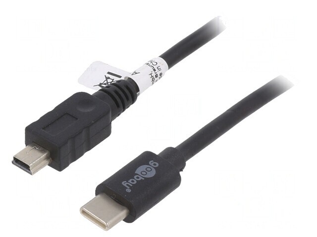 Cablu USB 3.1 USB B mini la USB C 0,5m Negru