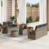 VidaXL Set de canapele pentru grădină Manual 8 pcs Gri 90 x 55 x 71 cm