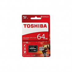 Card Toshiba microSDXC 64GB Clasa 10 cu adaptor SD foto