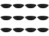 Set farfurii 12 piese pentru supa, opal negru, diametru 20 cm