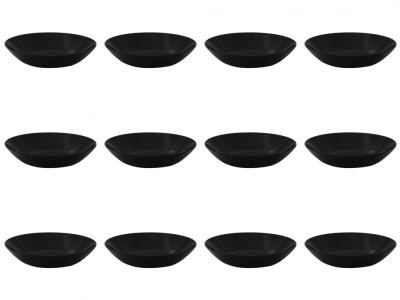 Set farfurii 12 piese pentru supa, opal negru, diametru 20 cm foto