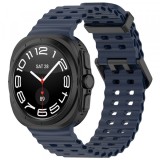 Curea Techsuit W062 pentru Samsung Galaxy Watch Ultra, Bleumarin